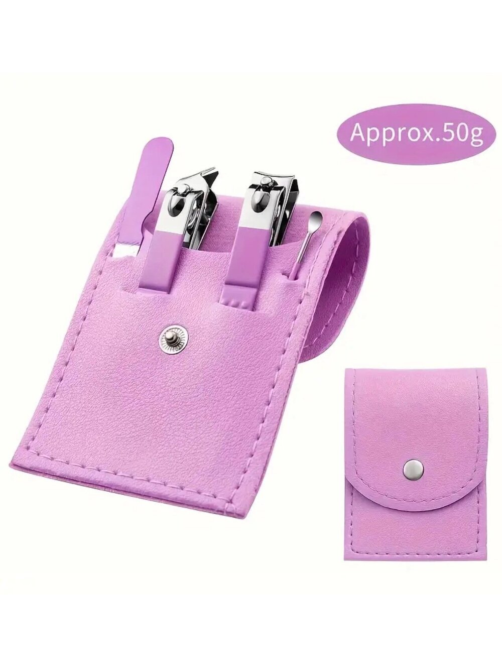 New - 5Pcs Stainless Steel Classic Style Portable
Nail Clipper Nail Kit - Purple